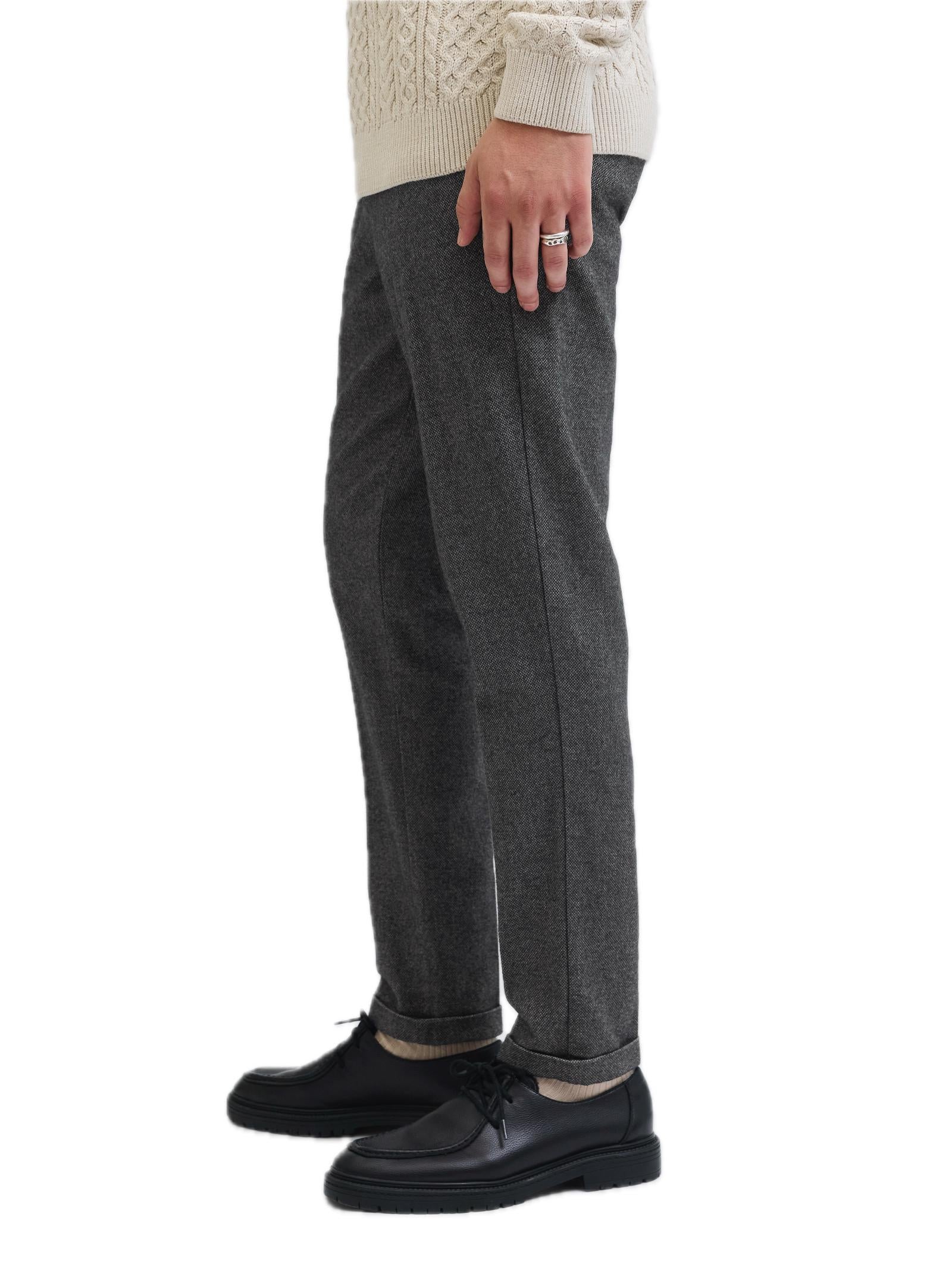 Chino Jack & Jones Stace Antracite con risvolto 12272265 /Castlerock JACK & JONES 