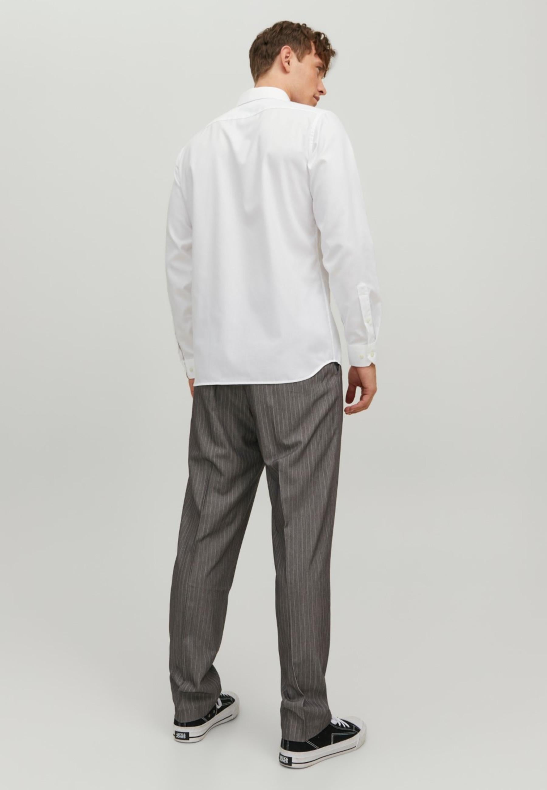 Camicia Jack & Jones Parker Bianco No Stiro 12227385 /White JACK & JONES 