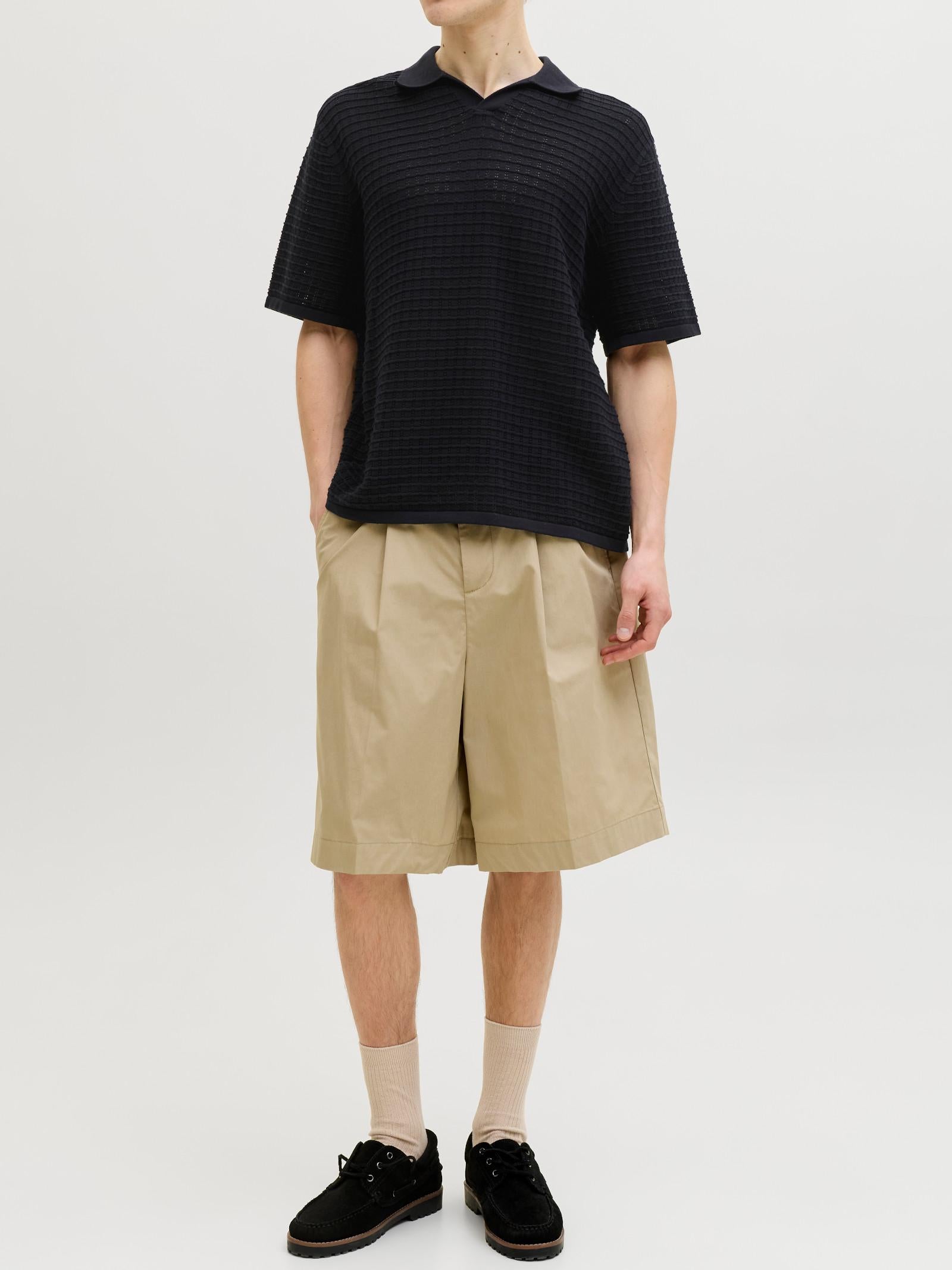 Polo Jack & Jones Nero Tucket collo aperto 12291422 /Black JACK & JONES 