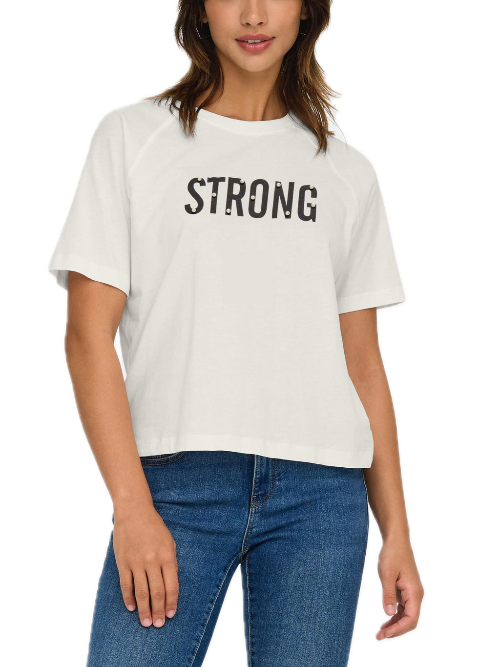 T-shirt Jacqueline De Yong Nina Bianco 15342612 /Strong Cloud Dancer JDY 