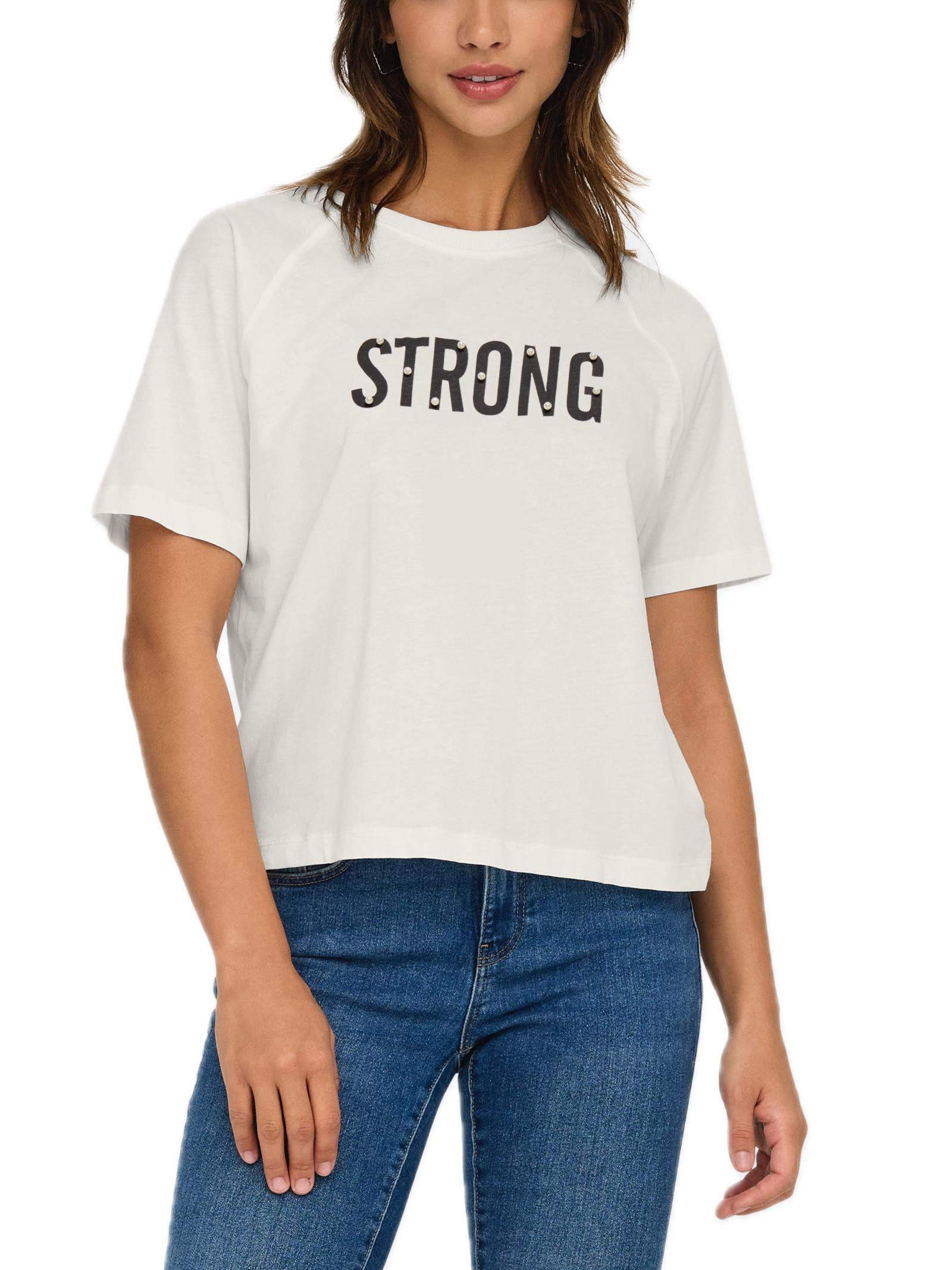 T-shirt Jacqueline De Yong Nina Bianco 15342612 /Strong Cloud Dancer JDY 