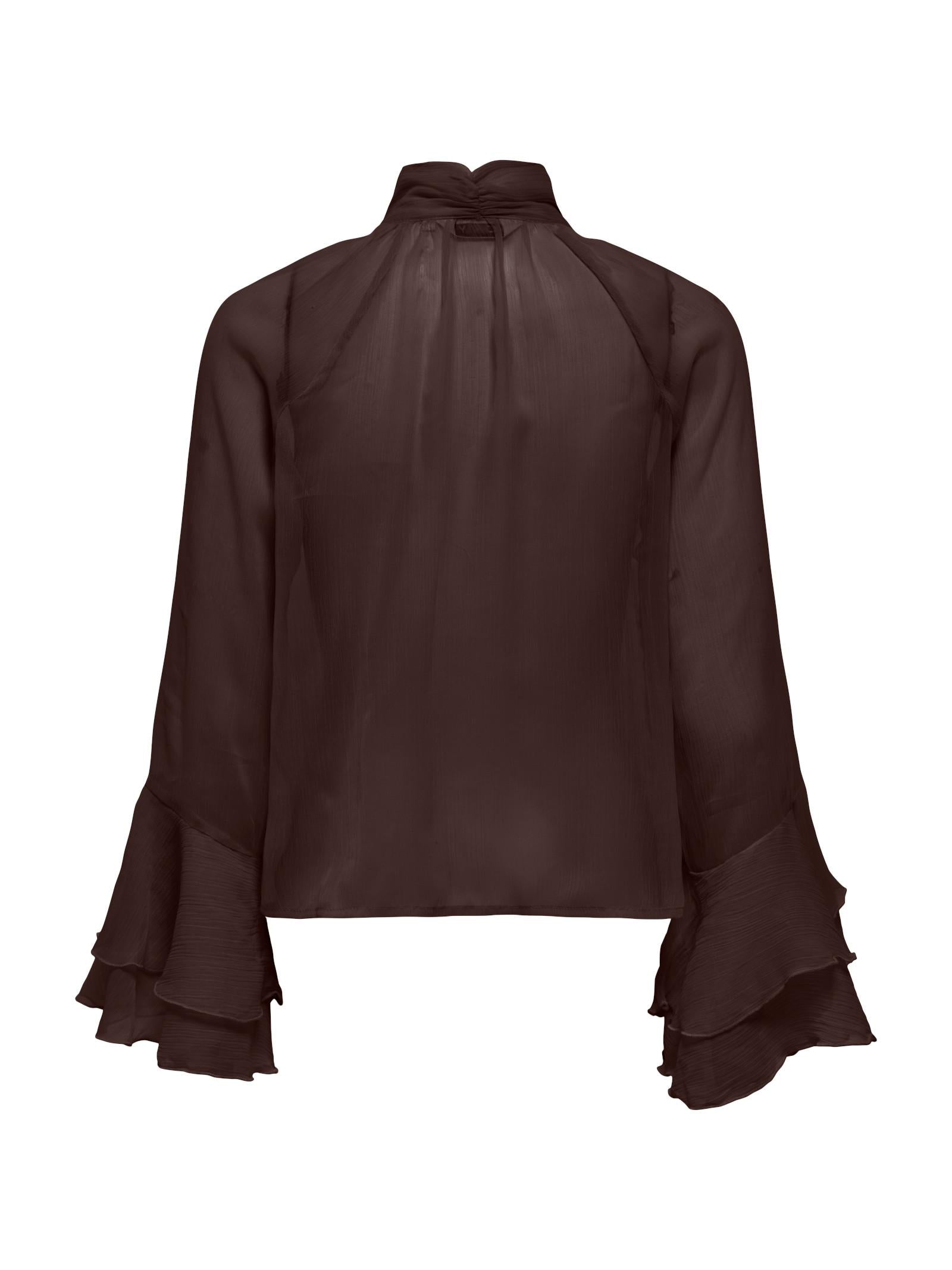 Blusa Only Ninna Marrone collo annodato 15367241 /Coffee Bean ONLY 