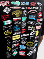 T-shirt Jack & Jones Nero Legacy loghi 12298480 /Black JACK & JONES 