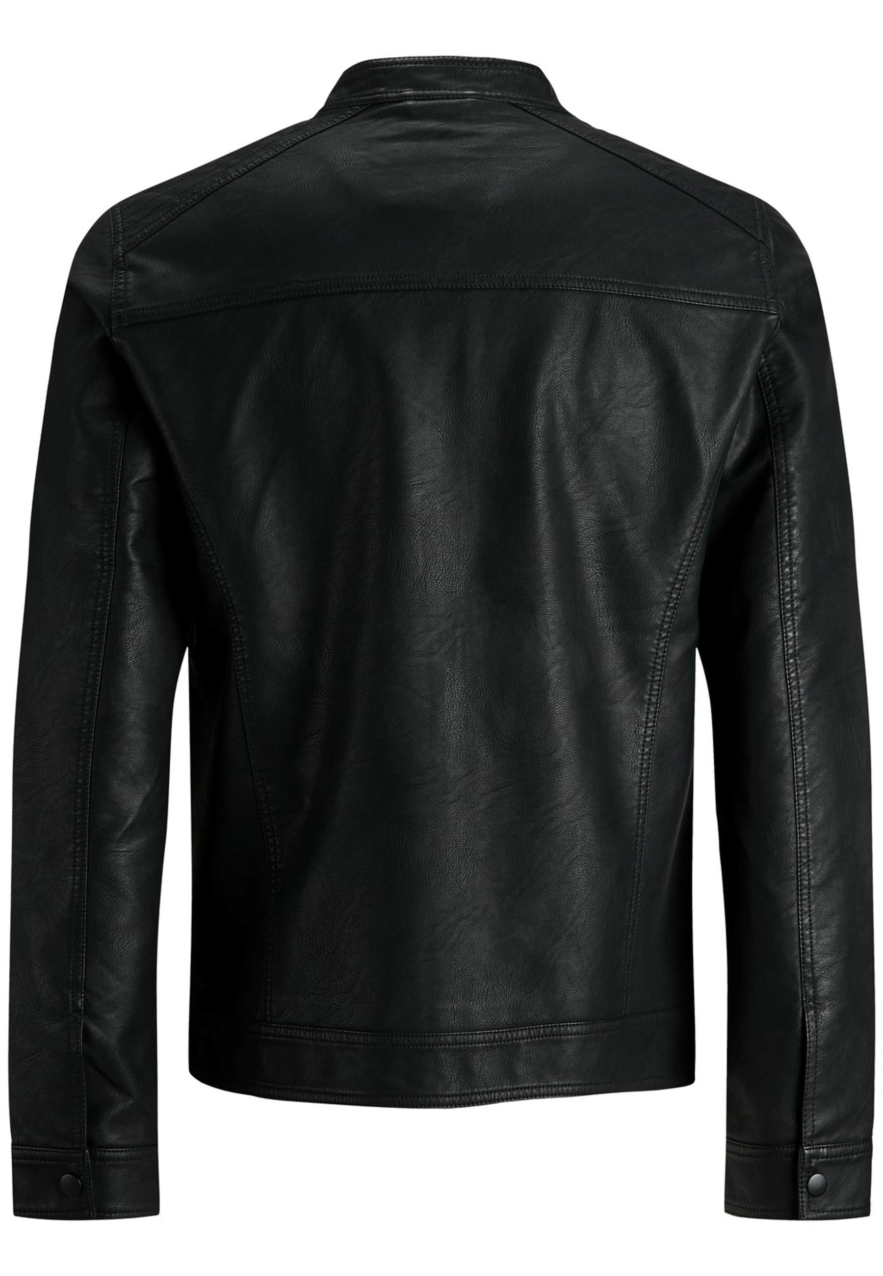 Giubbotto Jack & Jones Warner Nero Ecopelle 12182461 /Nero JACK & JONES 