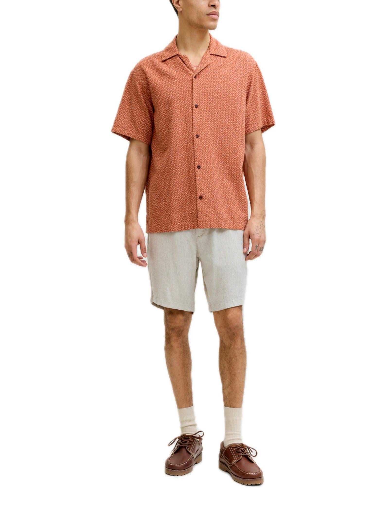 Bermuda Jack & Jones Stace Sabbia in lino 12269376 /Vetiver JACK & JONES 
