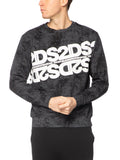 Felpa DS2 Nero Stone girocollo SS26263 NERO DS2 