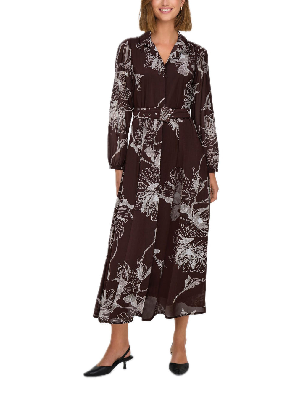 Abito Only Star Marrone con fantasia 15335346 /Chicory Coffee ONLY 