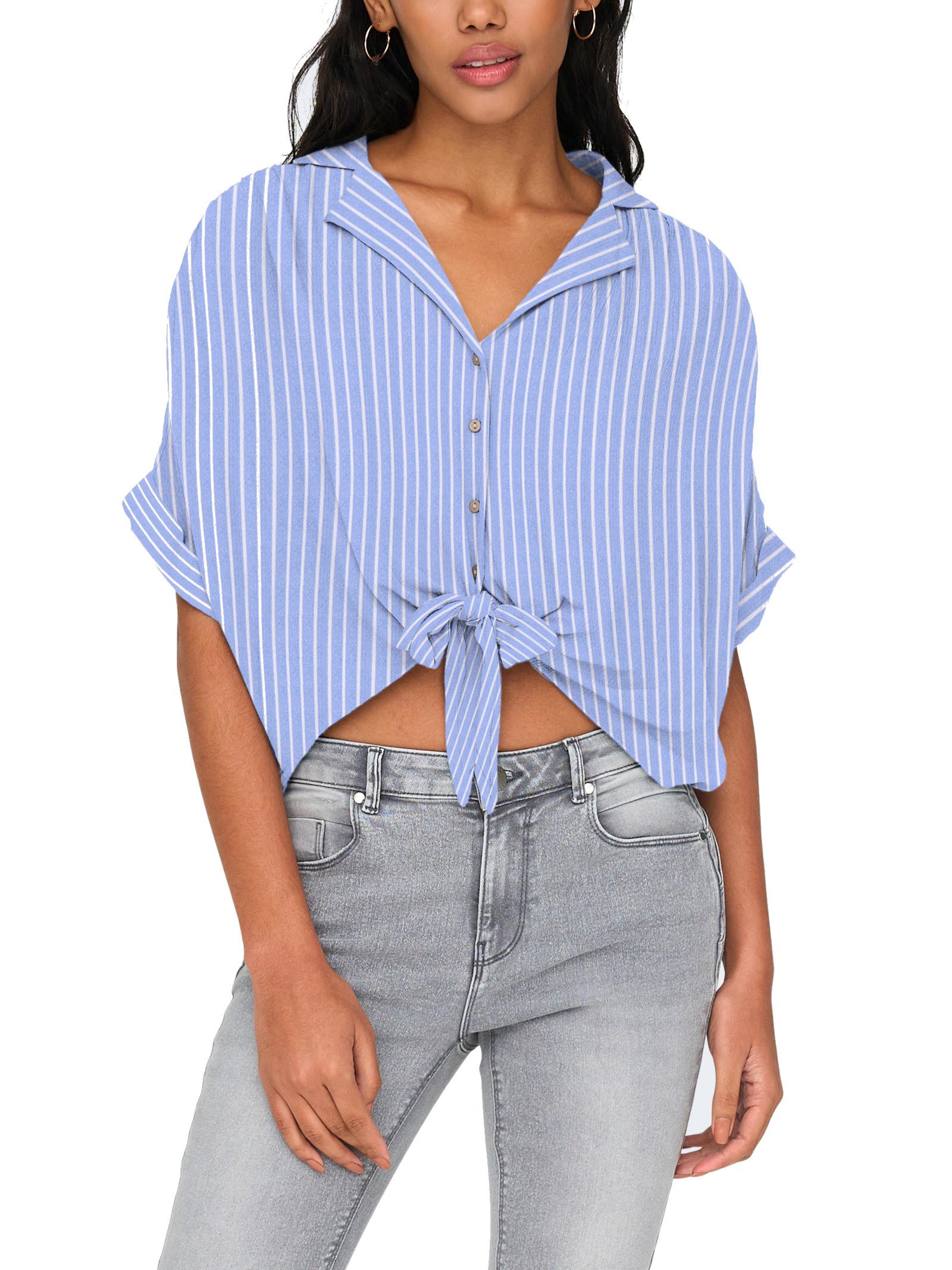 Camicia Only Azzurro Paula cropped 15281497 /Ultramarine ONLY 