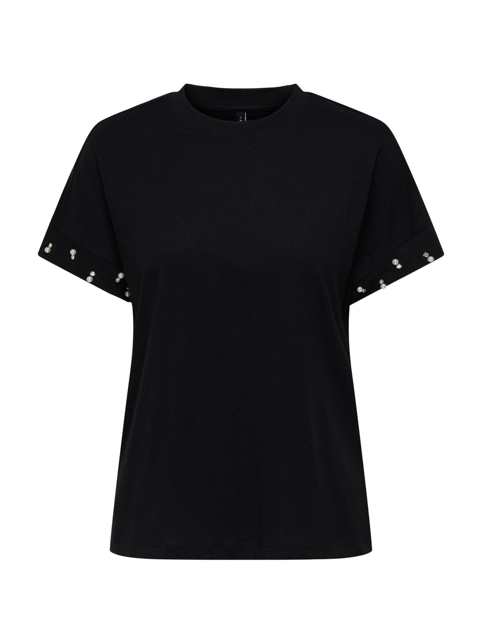 T-shirt Only Olivia Nero strass 15346733 /Black White ONLY 