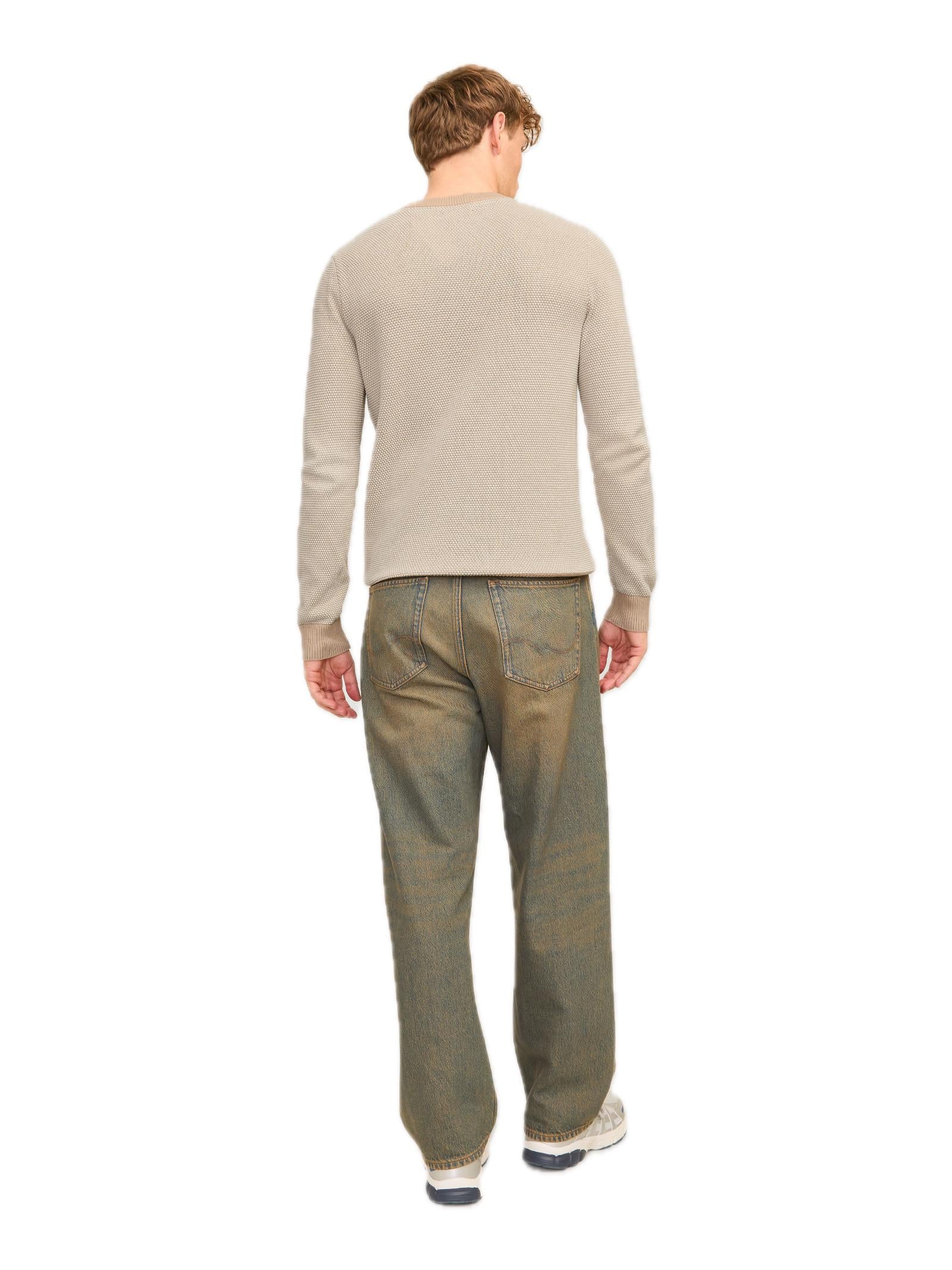 Maglia Jack & Jones Globe Beige girocollo 12258139 /Oatmeal JACK & JONES 