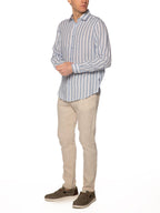 Camicia Gianni Lupo Bianco Celeste in lino GL7781S SKY GIANNI LUPO 