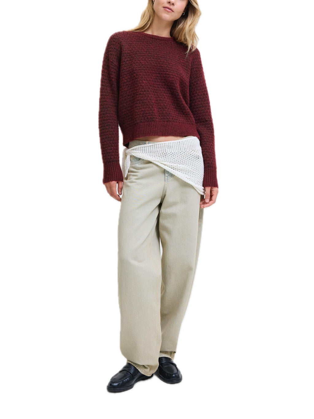 Maglia JJXX Milly Bordeaux girocollo 12261123 /Cabernet JJXX 