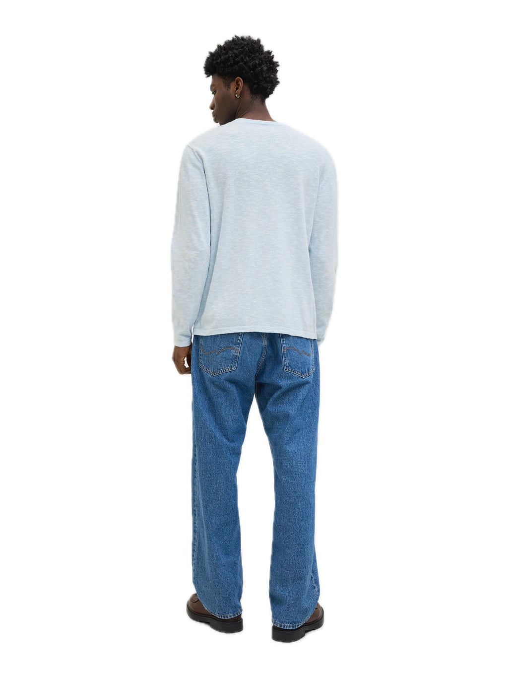 Maglia Jack & Jones Summer Celeste girocollo leggera 12269631 /Chambray Blue JACK & JONES 