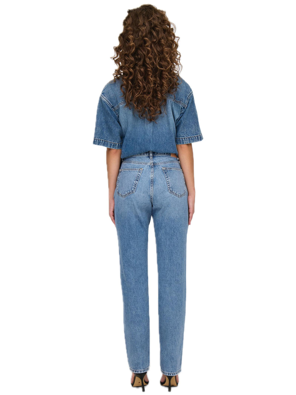 Jeans Only Blue Denim Brenda Straight fit 15345428 /Light Medium Blue Denim ONLY 