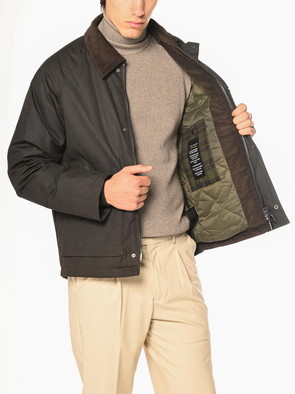 Giubbotto Seinse Moro stile barbour GBI1076 MORO SEINSE 