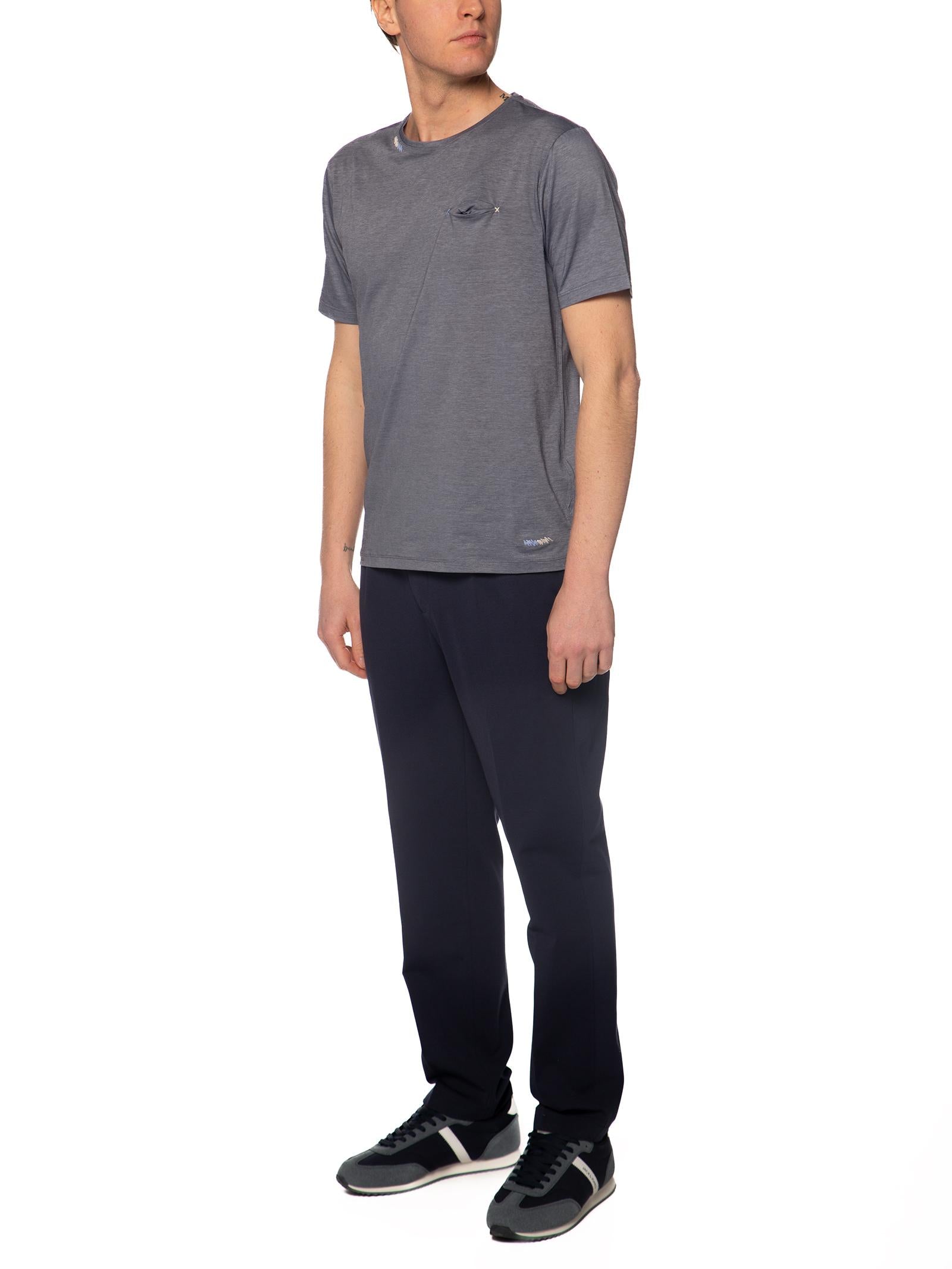 T-shirt Seinse Blu con taschino TE3322 BLU SEINSE 