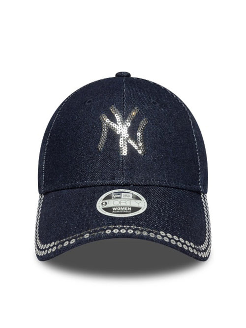 Berretto New Era Sequin Denim 9FORTY Blue Denim 60758945 PAB NEW ERA 