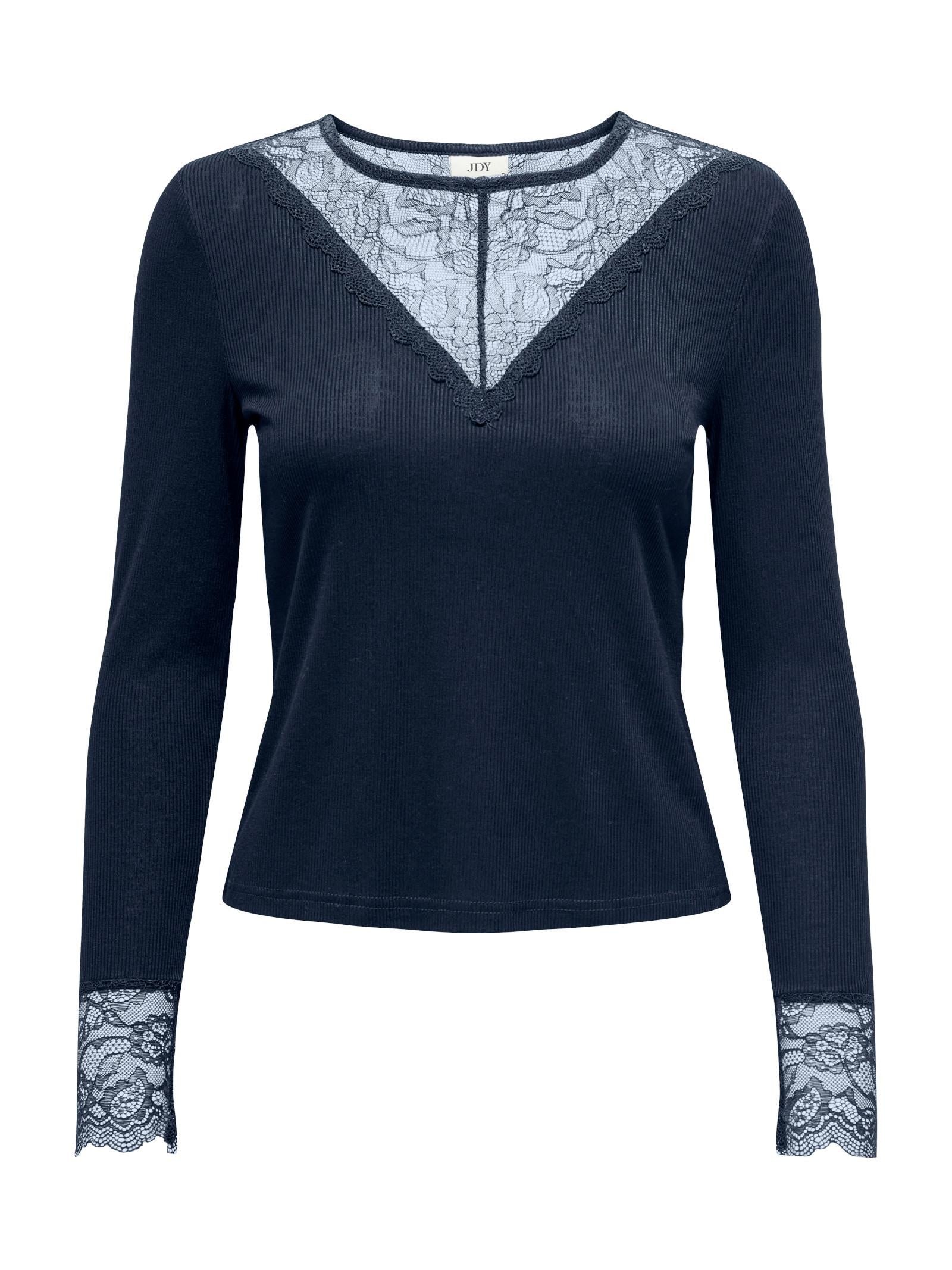 T-shirt Jacqueline De Yong Roxy Blu pizzo 15317464 /Total Eclipse JDY 