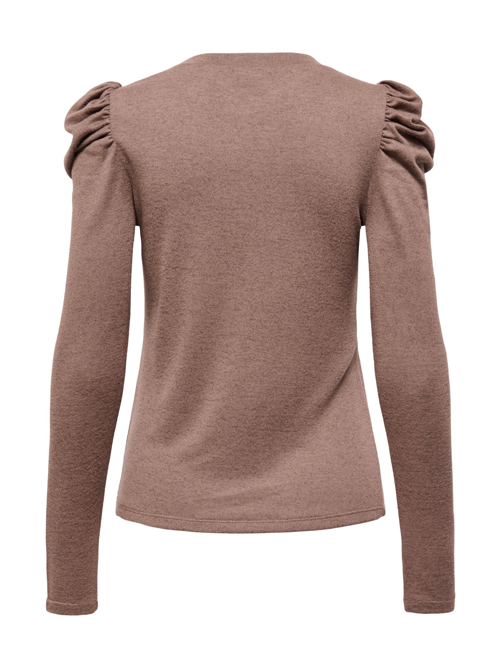 Maglia Jacqueline De Yong Tonsy Marrone con spalle a sbuffo<BR/> 15217180 /Fossil JDY 