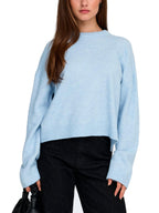 Maglia Only Simoni Celeste basic 15368976 /Cashmere Blue ONLY 