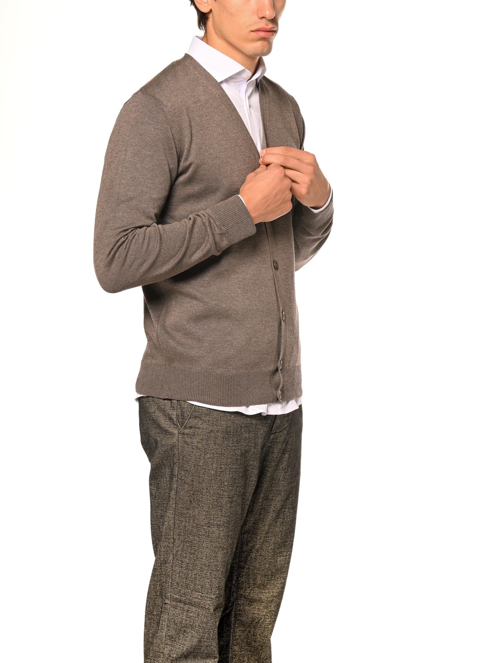 Cardigan Seinse Fango con bottoni MI3061 FANGO SEINSE 