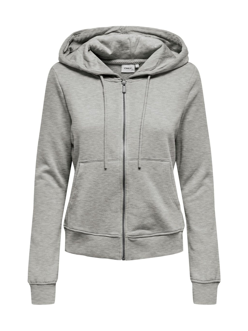 Felpa Only Best Grigio con cappuccio e zip 15360869 /Light Grey Melange ONLY 