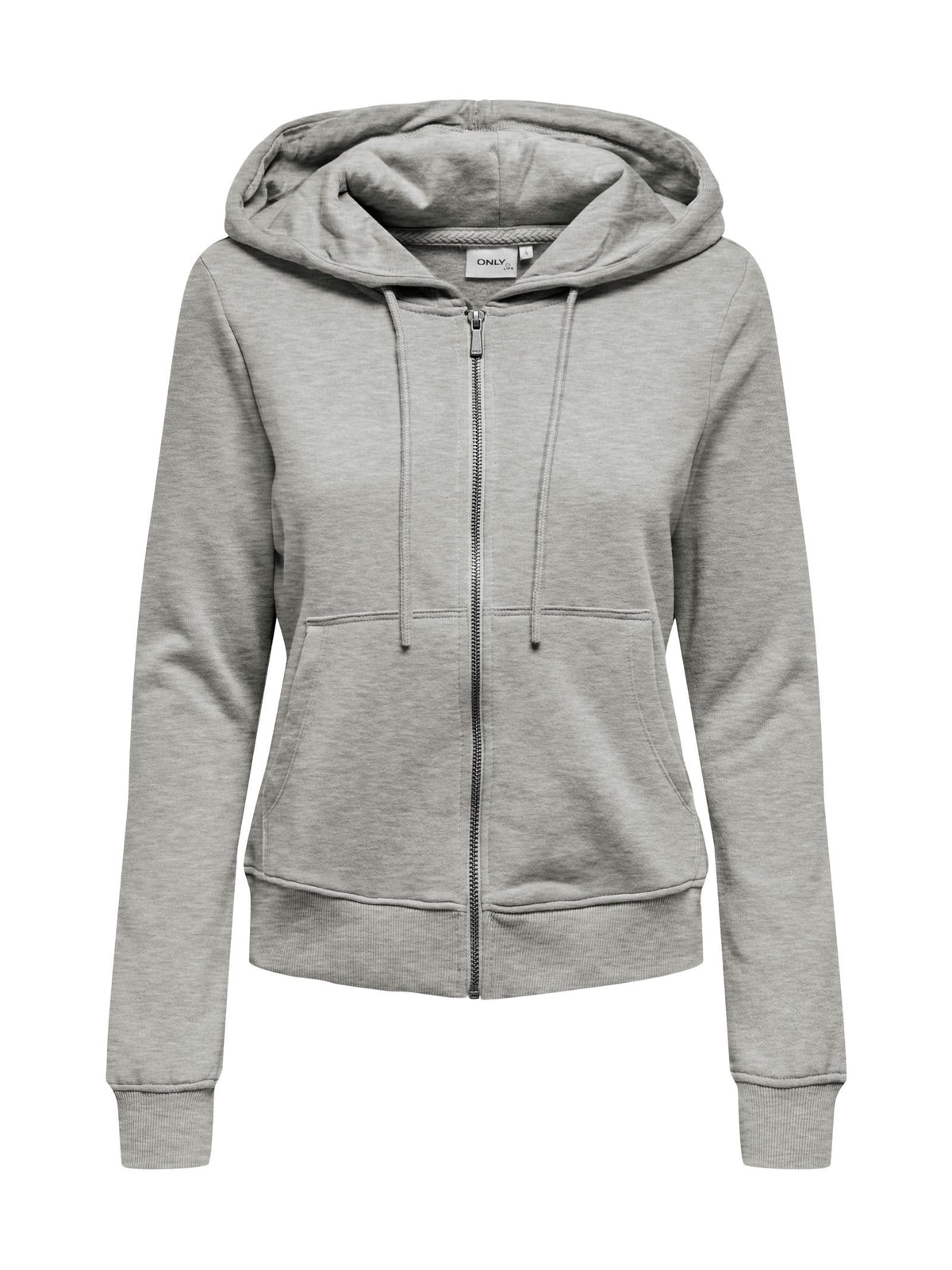 Felpa Only Best Grigio con cappuccio e zip 15360869 /Light Grey Melange ONLY 