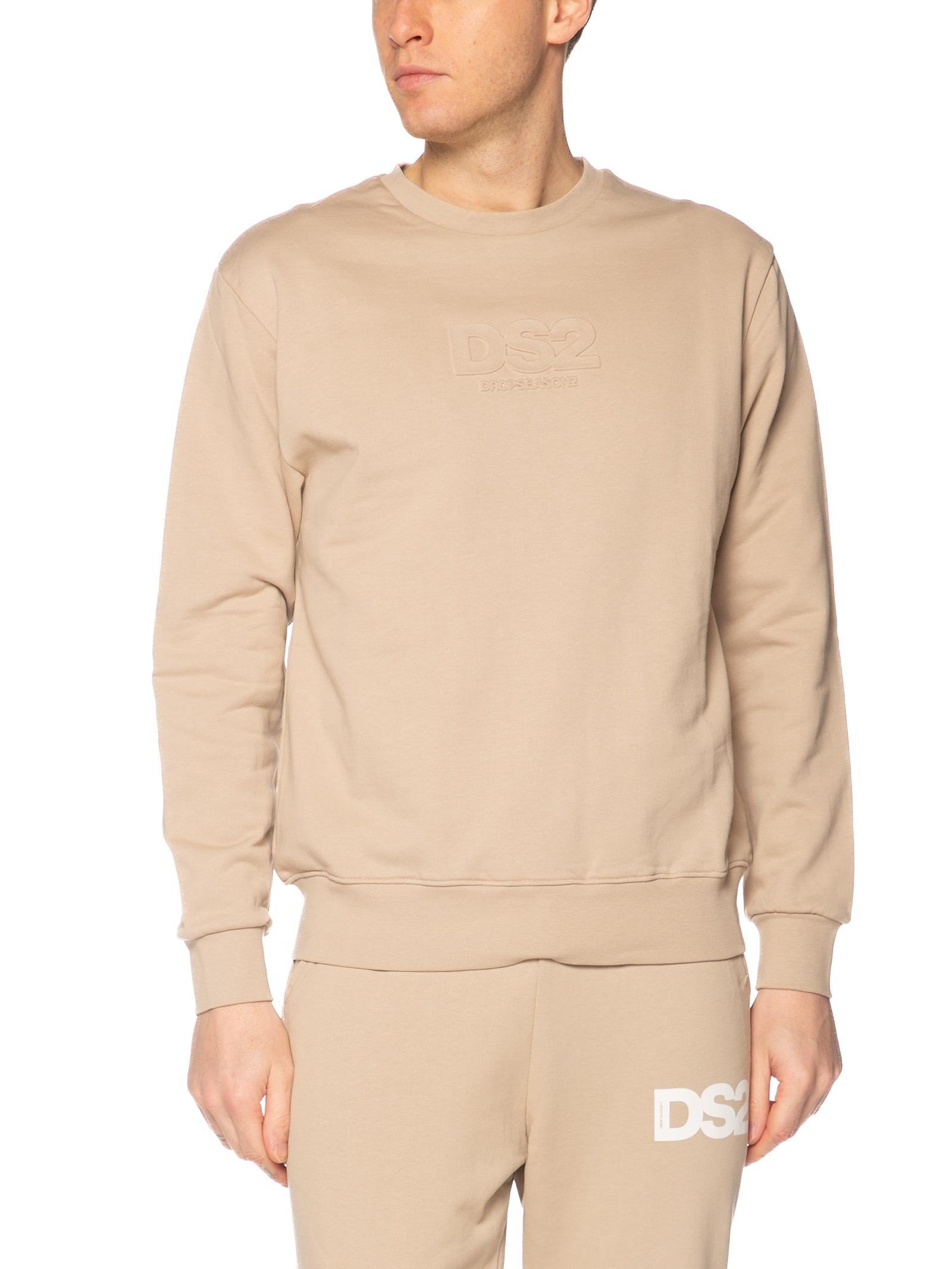 Felpa DS2 Sabbia stampa in rilievo SS26204 SABBIA DS2 