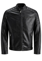 Giubbotto Jack & Jones Nero Rocki ecopelle 12147218 /Black JACK & JONES 