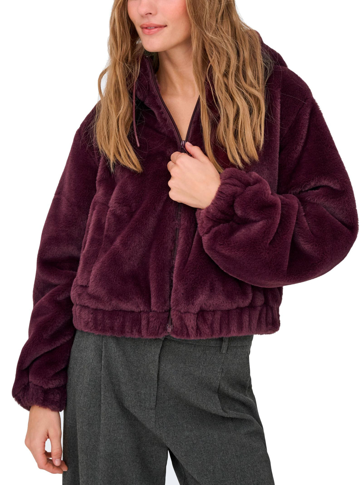 Giubbotto Jacqueline De Yong Yola Vinaccia con pelliccia 15359329 /Fig JDY 