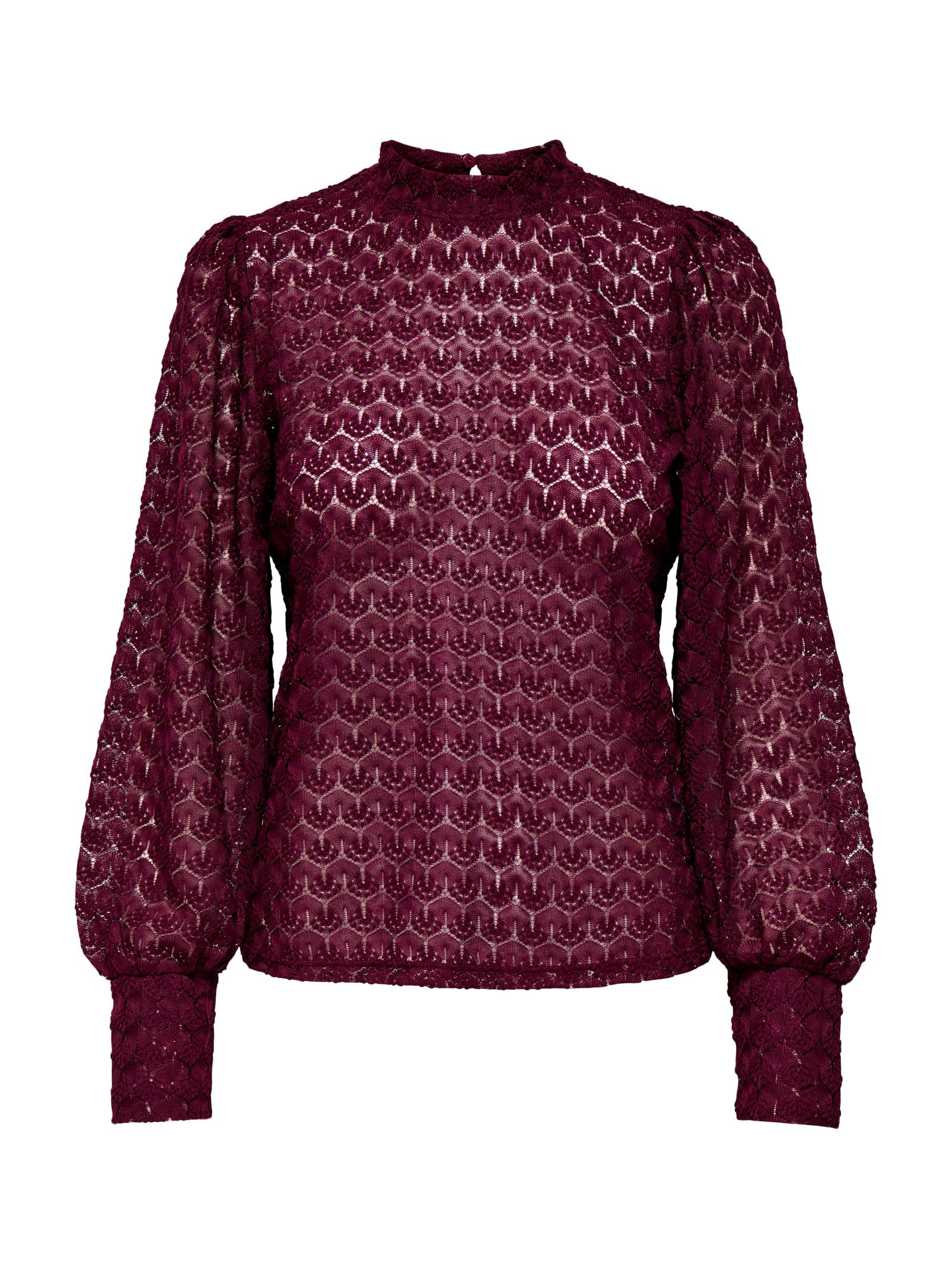 Blusa Jacqueline De Yong Bordeaux Veri girocollo 15268408 /Fig JDY 