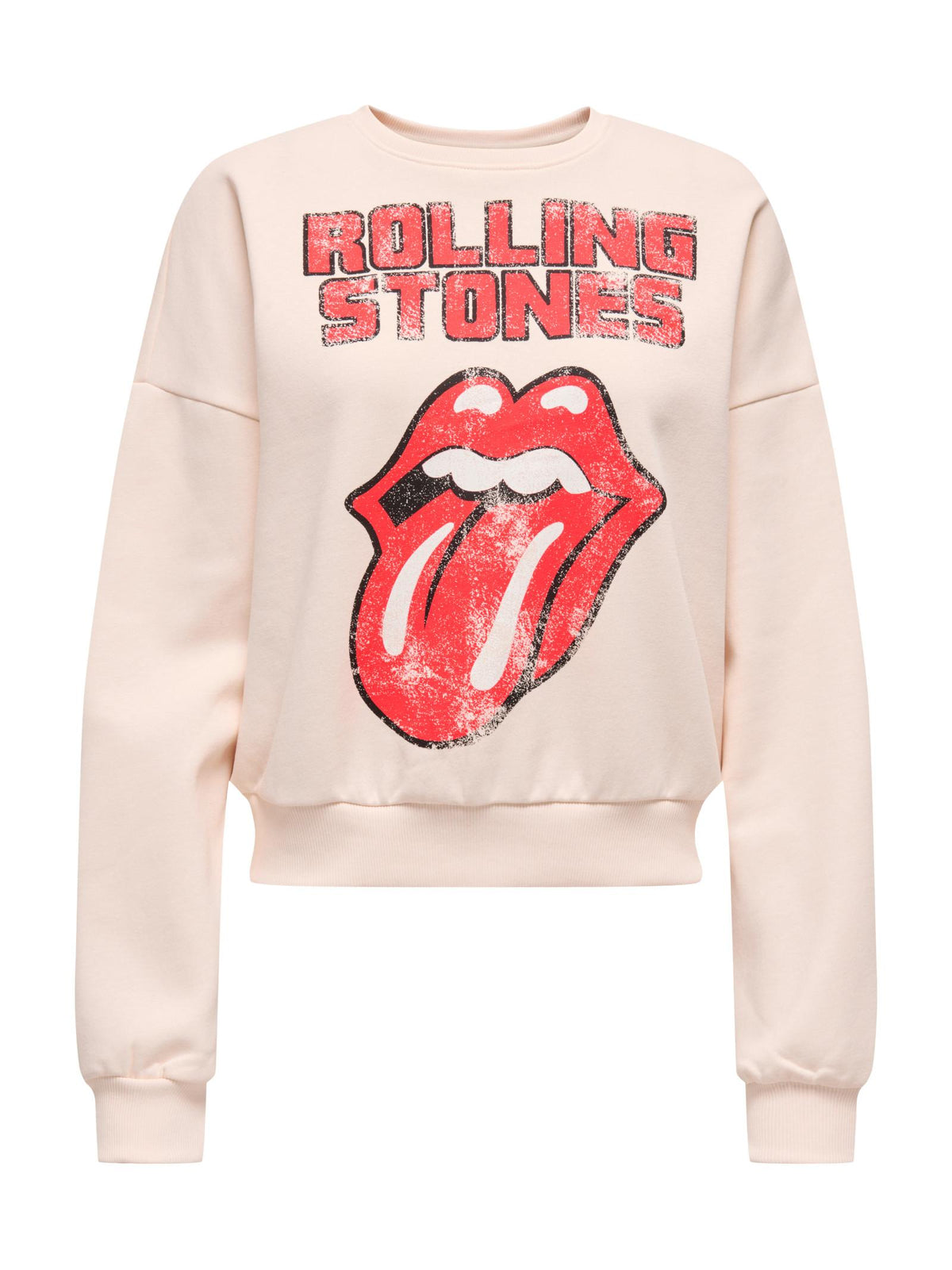 Felpa Only Rolling Stones Ecru stampa 15345927 /Ecru ONLY 