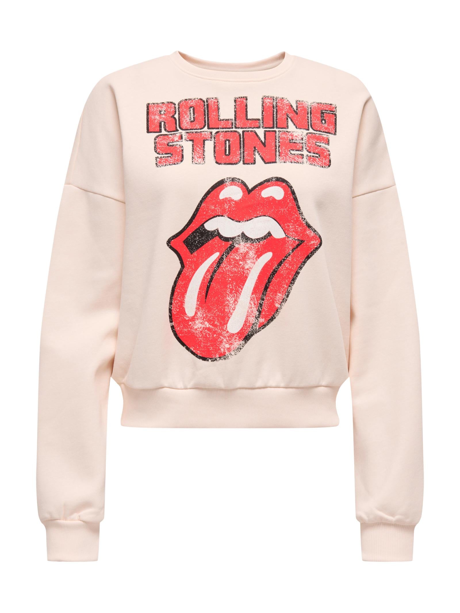 Felpa Only Rolling Stones Ecru stampa 15345927 /Ecru ONLY 