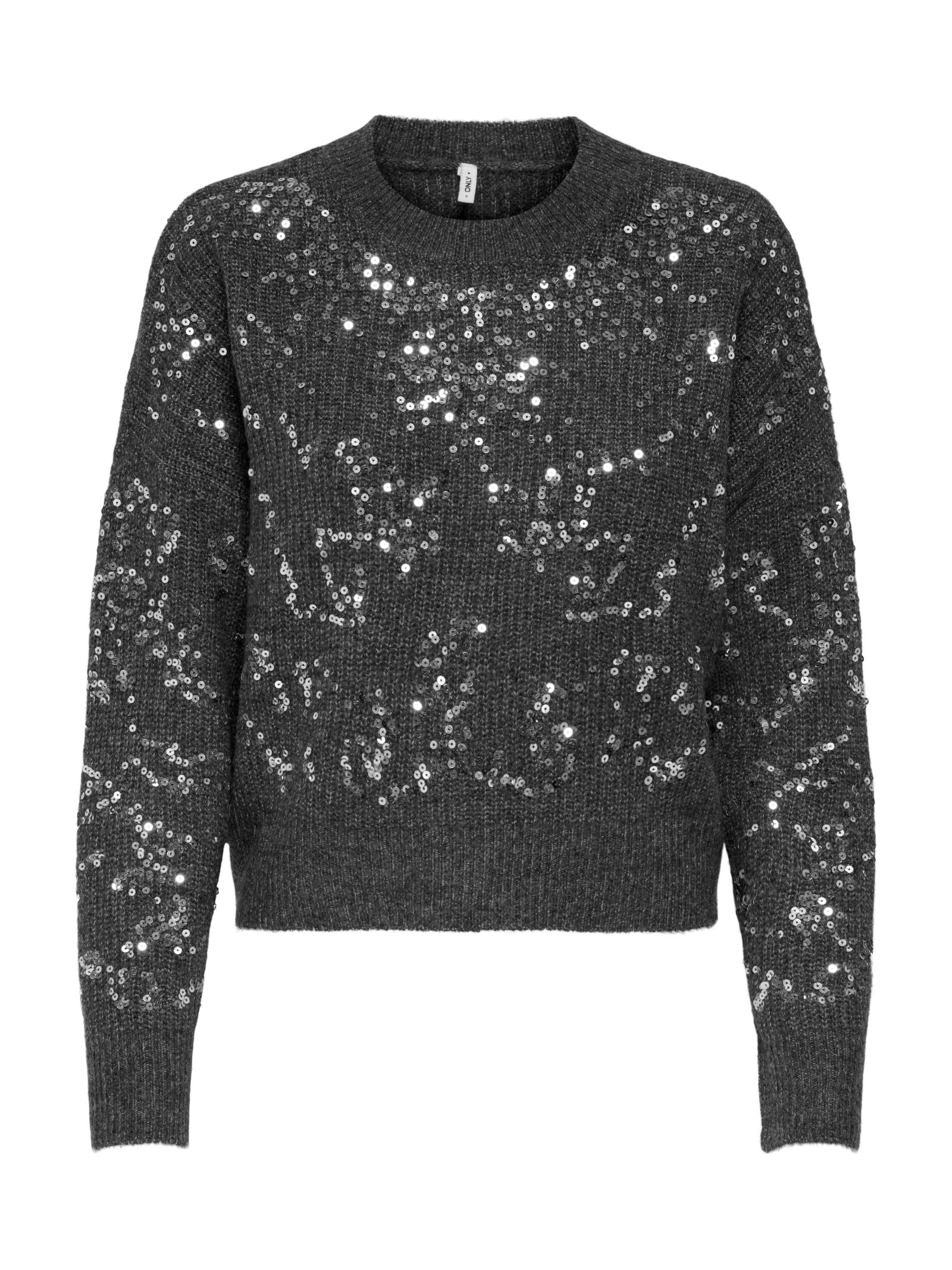 Maglia Only Alta Grigio glitter 15353230 /Dark Grey Melange ONLY 