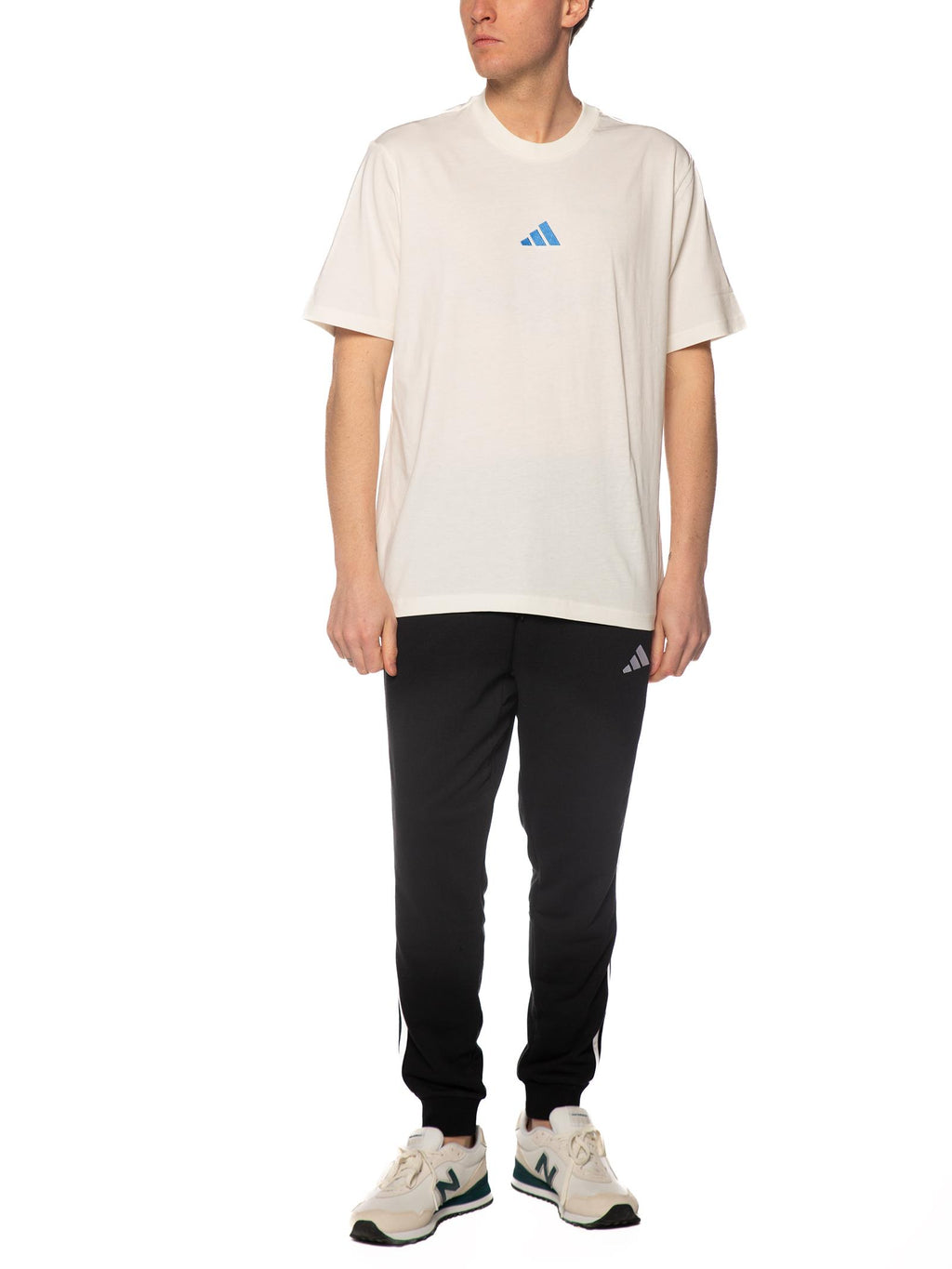 T-shirt Adidas Bianco logo piccolo KC0904 BIANCO ADIDAS 