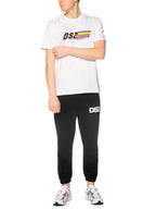 T-shirt DS2 Bianco stampa lines SS26309 BIANCO DS2 