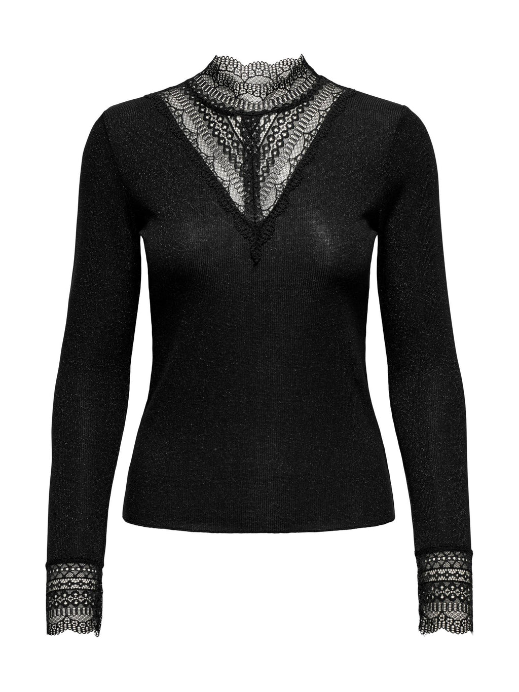 T-shirt Only Tilde Nero con pizzo 15344695 /Black ONLY 