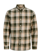 Camicia Jack & Jones Brook Verde fantasia a quadri 12282354 /Peat JACK & JONES 