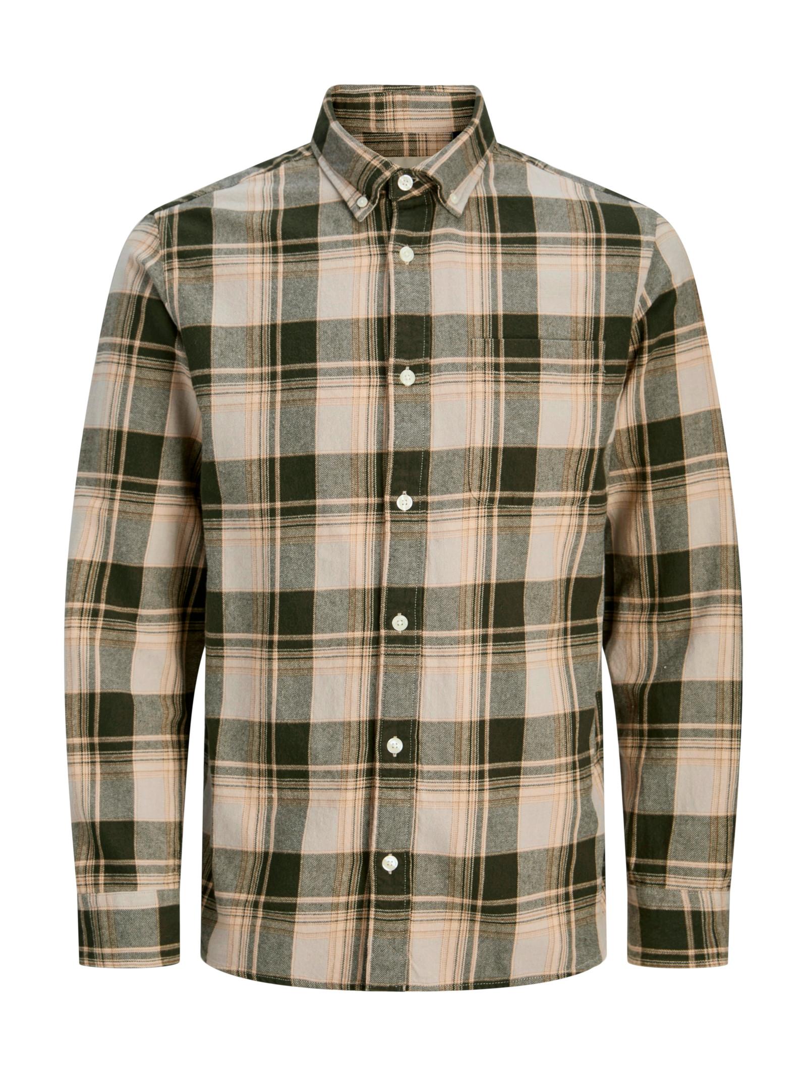 Camicia Jack & Jones Brook Verde fantasia a quadri 12282354 /Peat JACK & JONES 