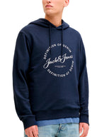 Felpa Jack & Jones Blu Grayson con stampa 12288378 /Navy Blazer JACK & JONES 