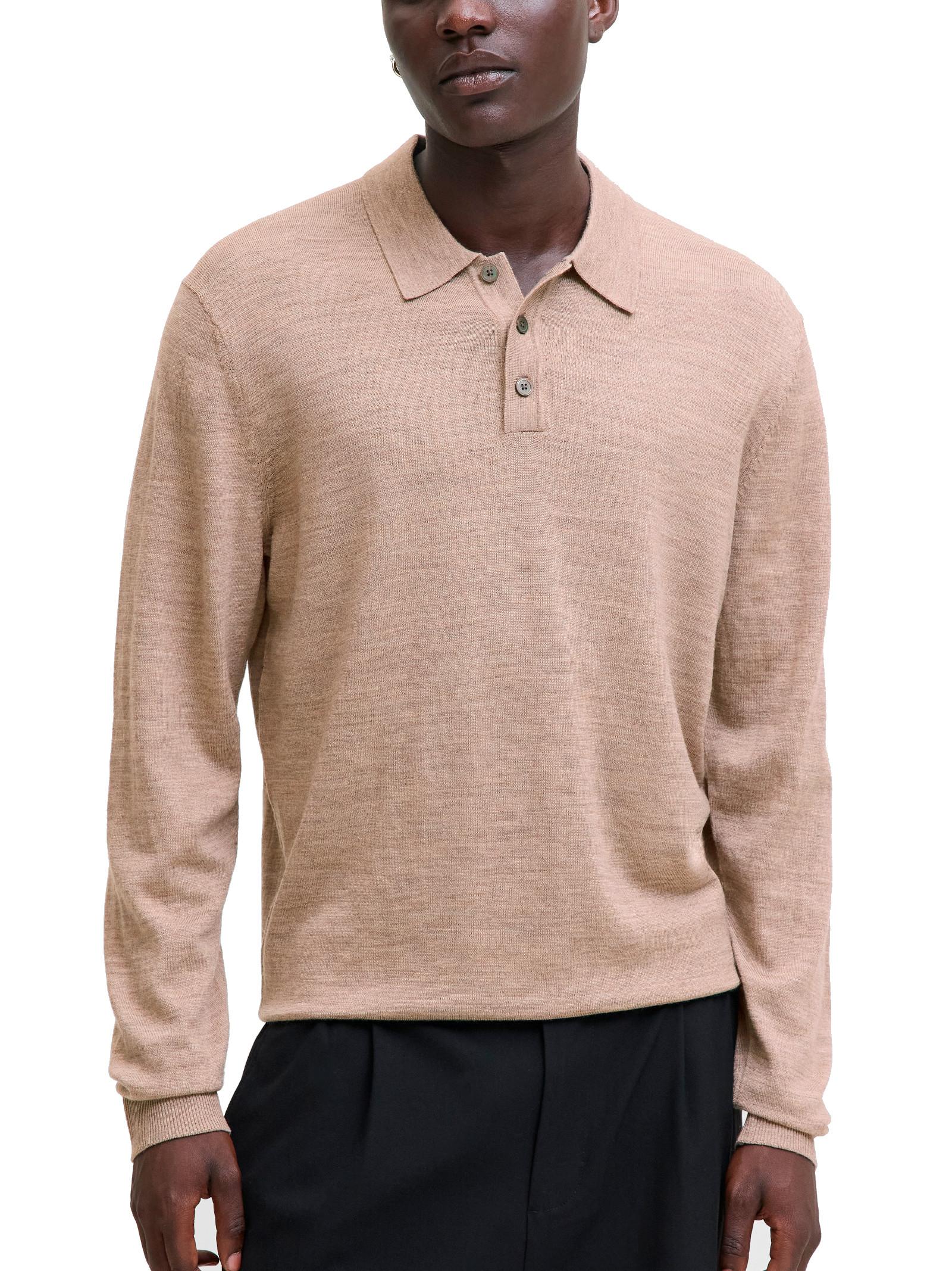 Maglia Jack & Jones Merino Nocciola polo 12281757 /Greige JACK & JONES 