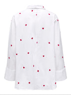 Camicia Only Bianco Lina polsini ampi 15283743 /Heart Bright ONLY 