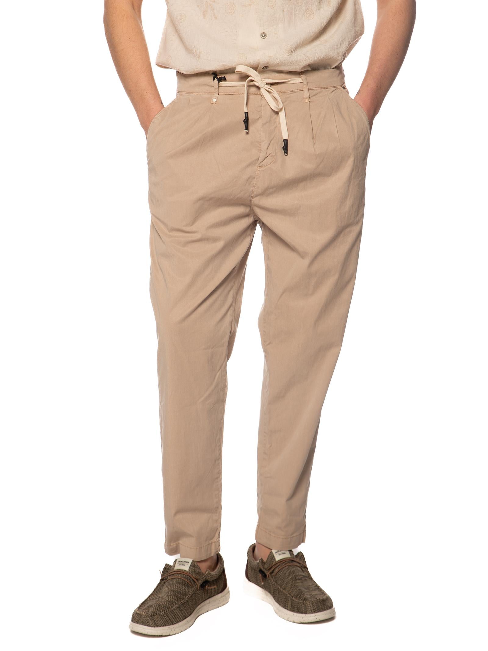 Pantalaccio Block Eleven Beige con coulisse 05BL2615 BEIGE BLOCK ELEVEN 