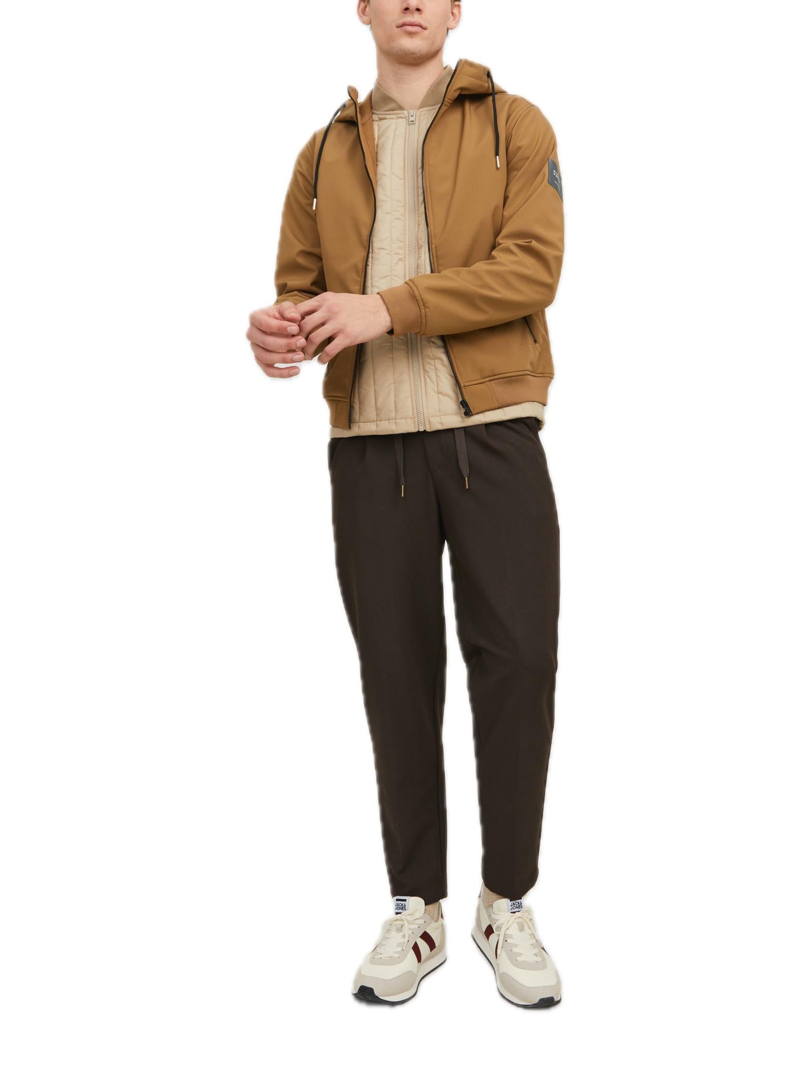 Giubbotto Jack & Jones Basic Cammello in Softshell  con cappuccio 12236300 /Otter JACK & JONES 