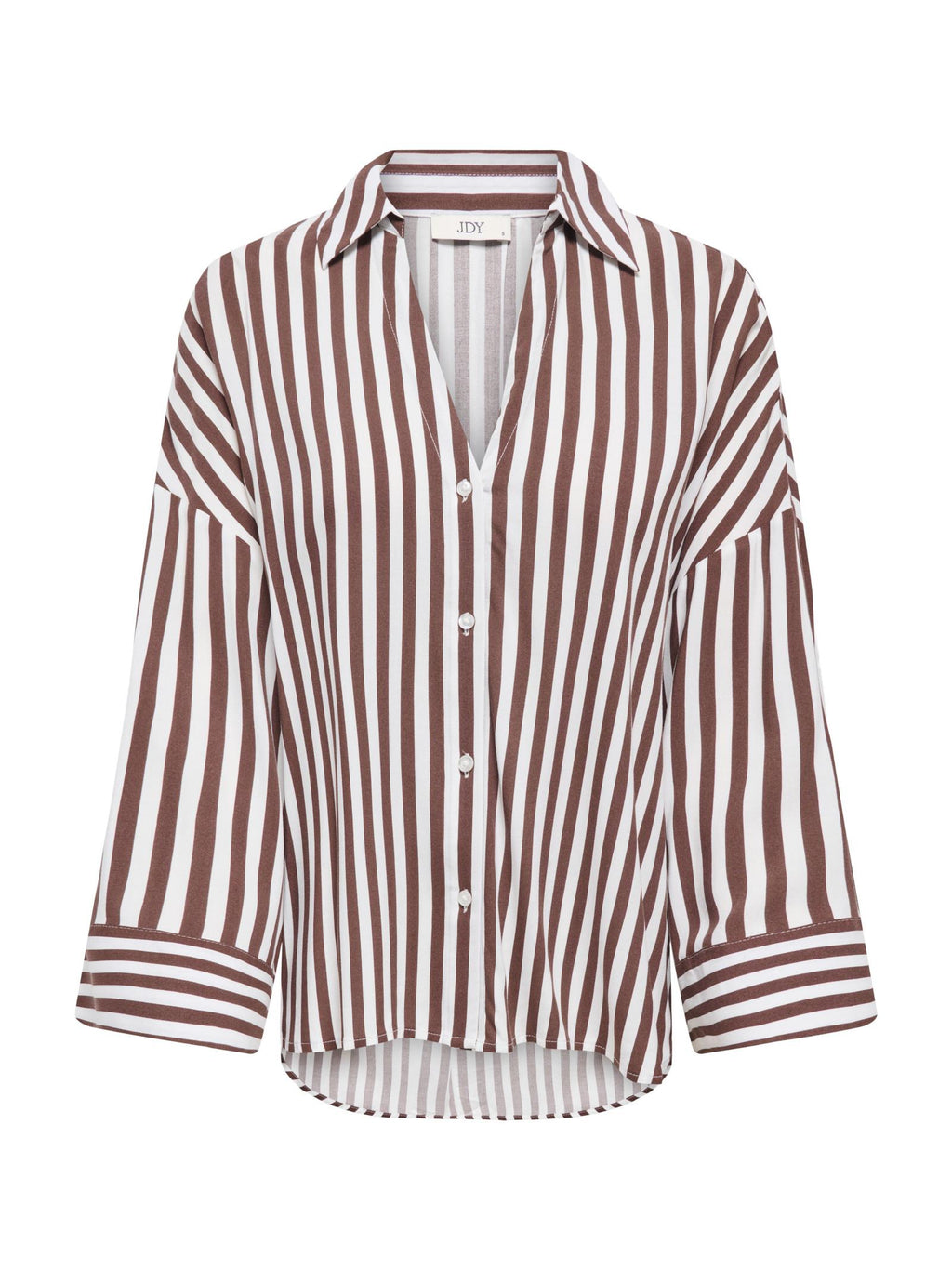 Camicia JDY Bianco Marrone Laurel maniche lunghe 15376486 /White Coffee Bean JDY 