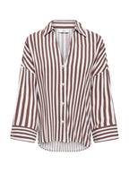 Camicia JDY Bianco Marrone Laurel maniche lunghe 15376486 /White Coffee Bean JDY 