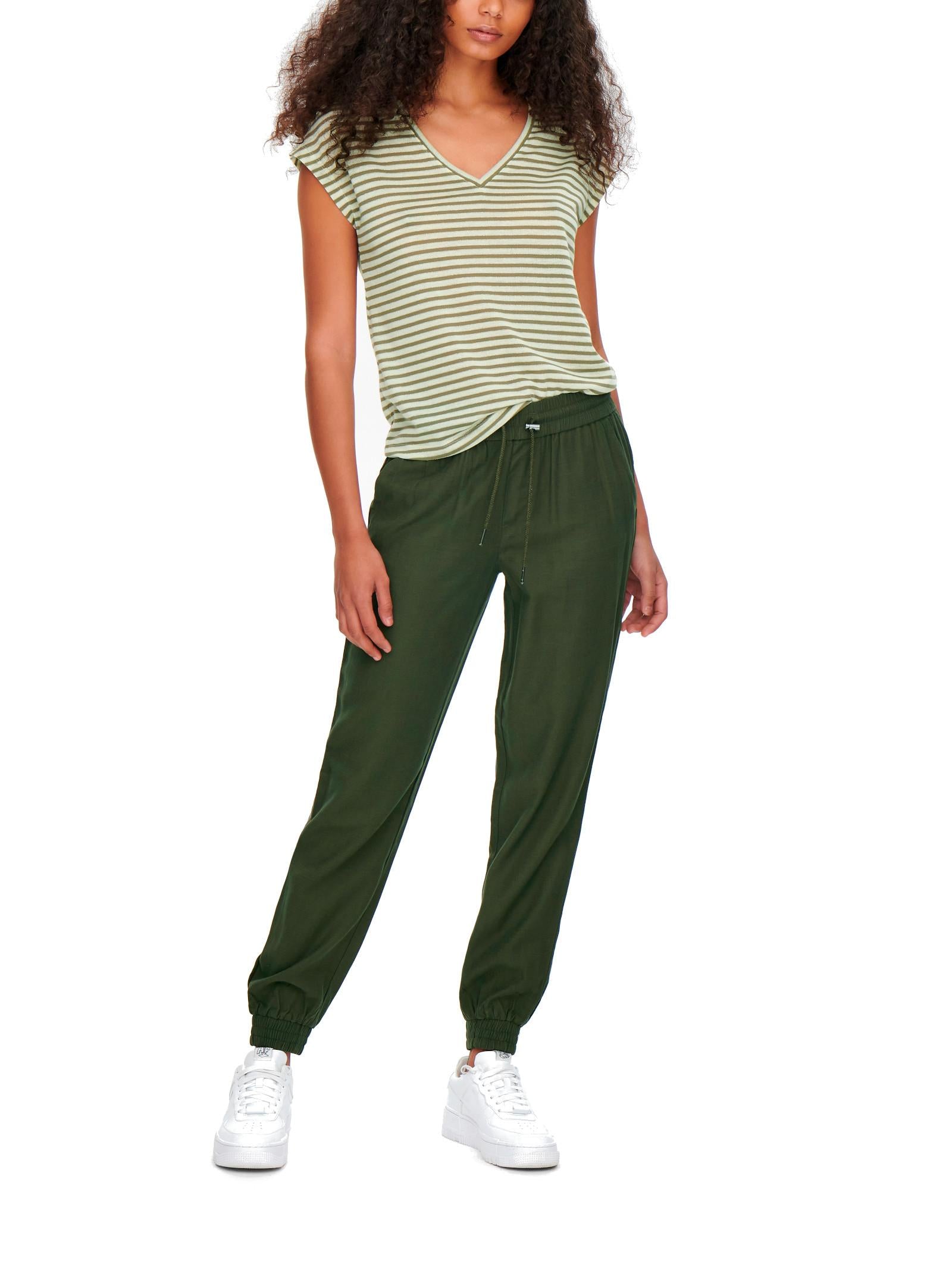 Pantalone Only Verde con polsino 15203946 /Grape Leaf ONLY 