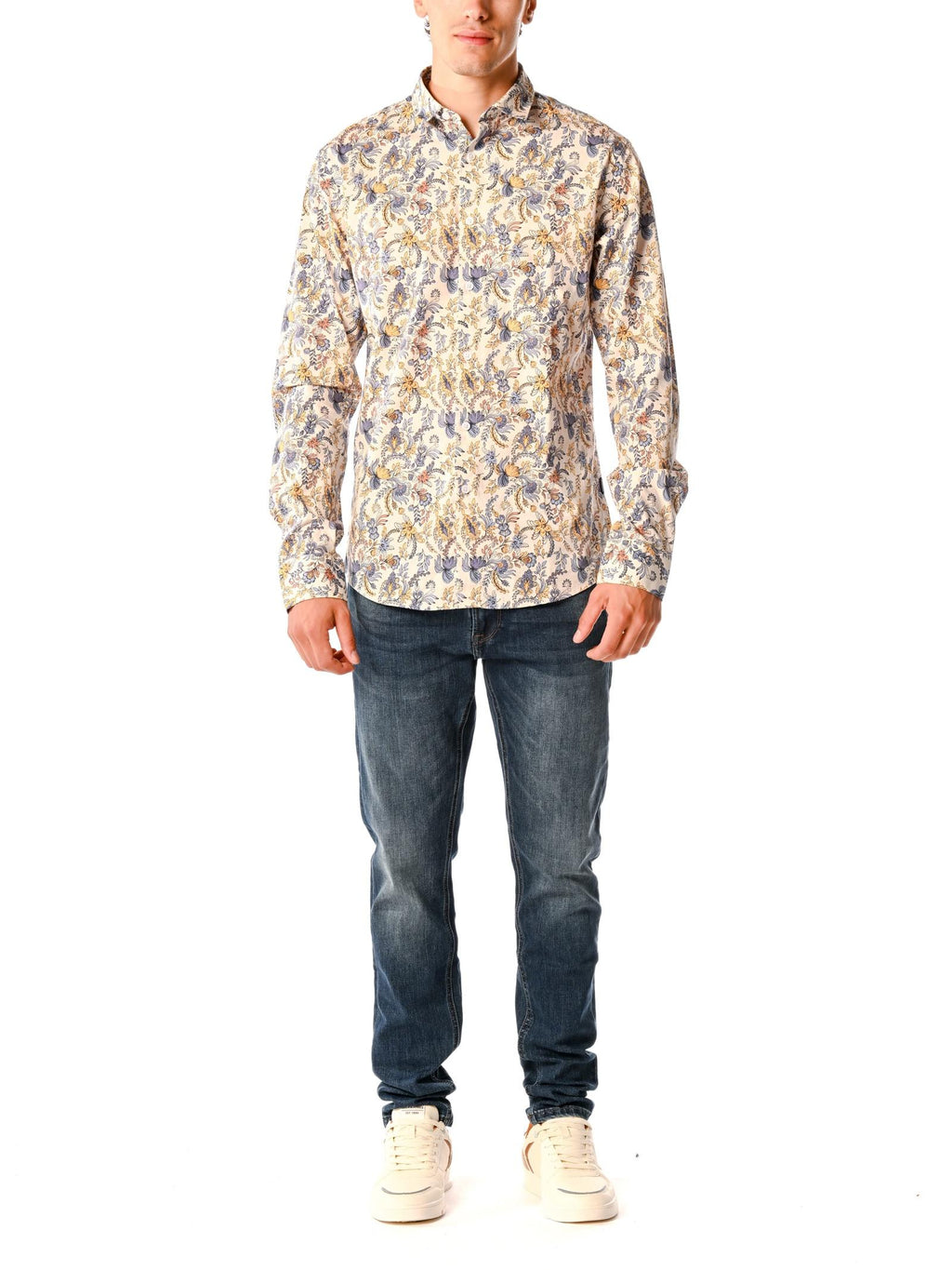 Camicia Gianni Lupo Bianco fantasia floreale GL7825S BIANCO GIANNI LUPO 