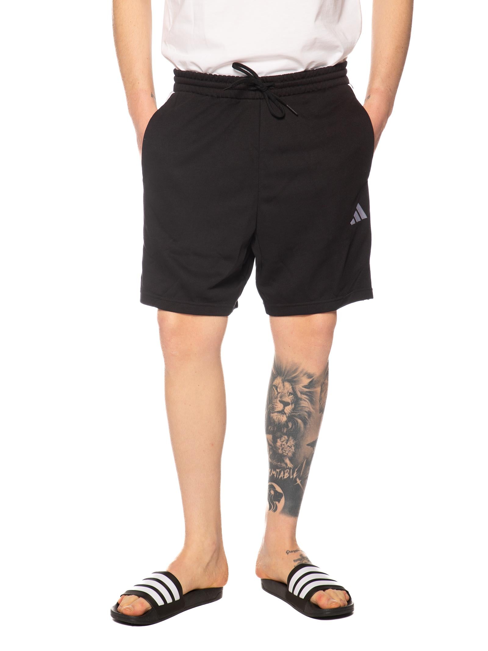 Bermuda Adidas Nero in felpa JE6414 NERO ADIDAS 