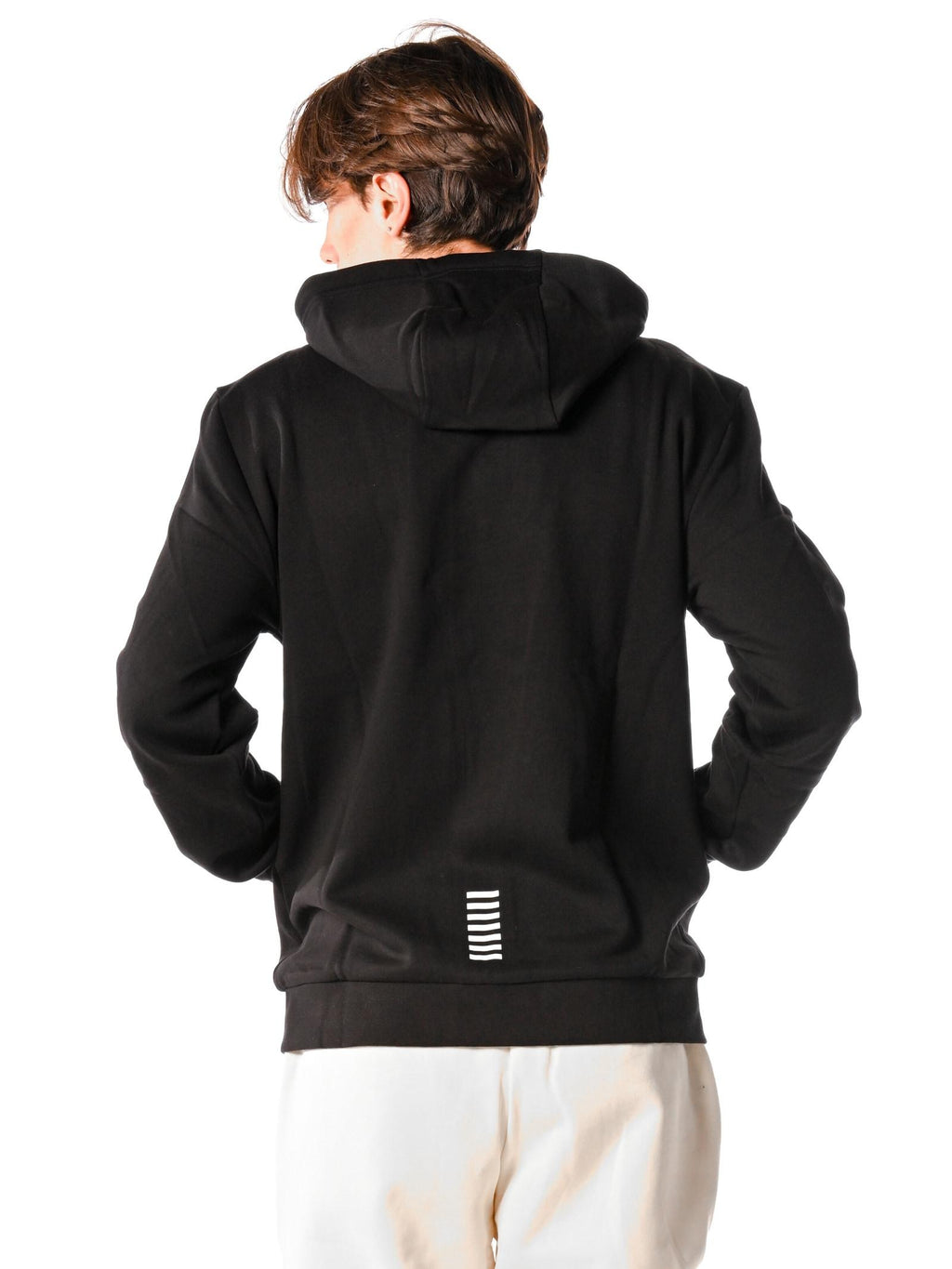 Felpa Emporio Armani Nero con zip e cappuccio 8NPM38 1200 EA7 